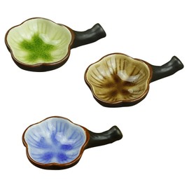 HAMILO Calligraphy Ink Stone Watercolor Paint Compact Ceramic Plum Motif 3 Color Set