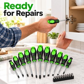 21-Piece Magnetic Screwdriver Tool Set – Multi-Bit Repair Kit with Shockproof Case for Automotive, Home DIY & Electronics