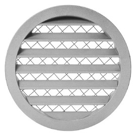 Ventilation Grille Diameter 200 mm Round with Flange/Pipe Connection Aluminium