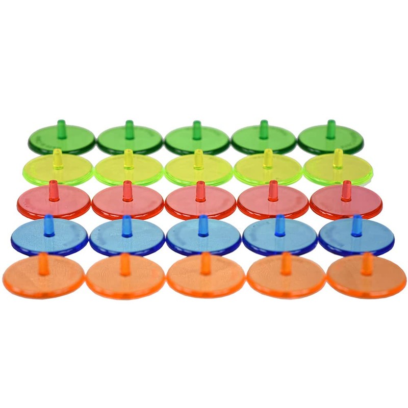 HugeDE 100 Pcs Clear Plastic Round Golf Ball Position Markers