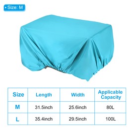 PATIKIL 80L Bicycle Rear Rack Rain Cover, Bike Trunk Rain Cover Waterproof Cycling Rain Cover for Mountain Cycling Hybrid Bike, M, Lake Blue