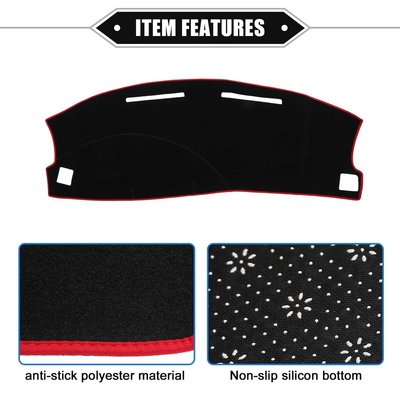 VekAuto Dashboard Cover Compatible for Dodge Charger 2005-2007, Nonslip Polyester