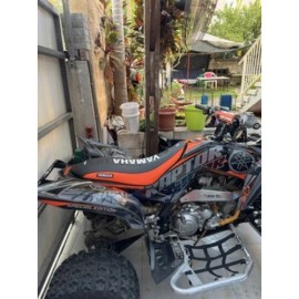 Funda de asiento serie FMX negra y naranja para Yamaha Raptor 700 700R 