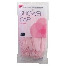 Siris Shower Cap Large Solid Vinyl (Assorted Colors) (Pack of 6)