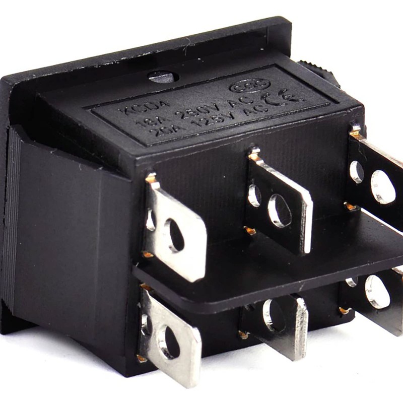 WANGCL 5PCS Rocker Switch Toggle Switch Reset Switch AC 250V