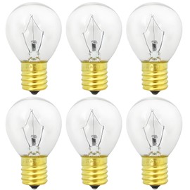Lava Lamp Bulb 30W E17 Base Replacement Light Bulbs for Lava Lamps and Glitter Lamps,120 Volt S11 Bulb,Dimmable,2700K Warm White,6 Pack