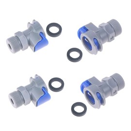RecDec 4 Pack Kitchen Faucet Hose Quick Connect Adapter with M15*1 Male Thread Connector for Widespread Bathroom Sink Faucet Kitchen Faucets with Pull Down Sprayer Water Supply Line