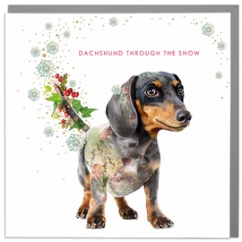 Lola Design - Wildlife Wonderful Christmas Cards - Blank Cards and Envelopes - Dachshund