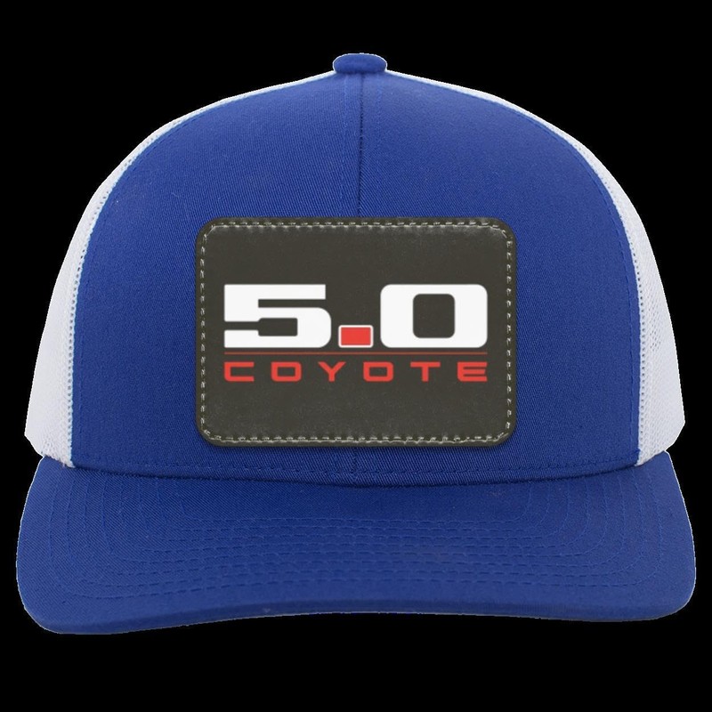 Coyote 5.0 S550 S197 Trucker Snap Back Hat Graphite/White/Rectangle