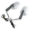 TCMT Pair of Motorcycle Chrome Rear View Mirrors Fits For