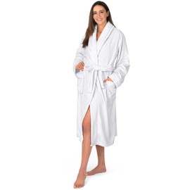 Premium Women Fleece Robe with Satin Trim | Luxurious Super Soft Plush Bathrobe