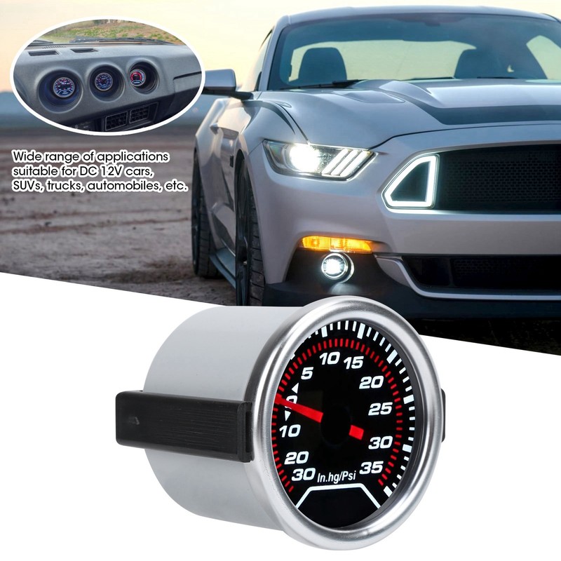 2in Turbo Boost Gauge -30-35PSI Red Pointer High Accuracy Meter