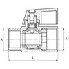 Mini Ball Valve Diameter 1/2 Inch DN15 with Wing Handle