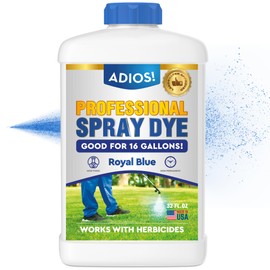 Adios! Professional Blue Spray Dye Marker, (32oz), Indicator for Grass and Lawn Care, Safe for Mixing