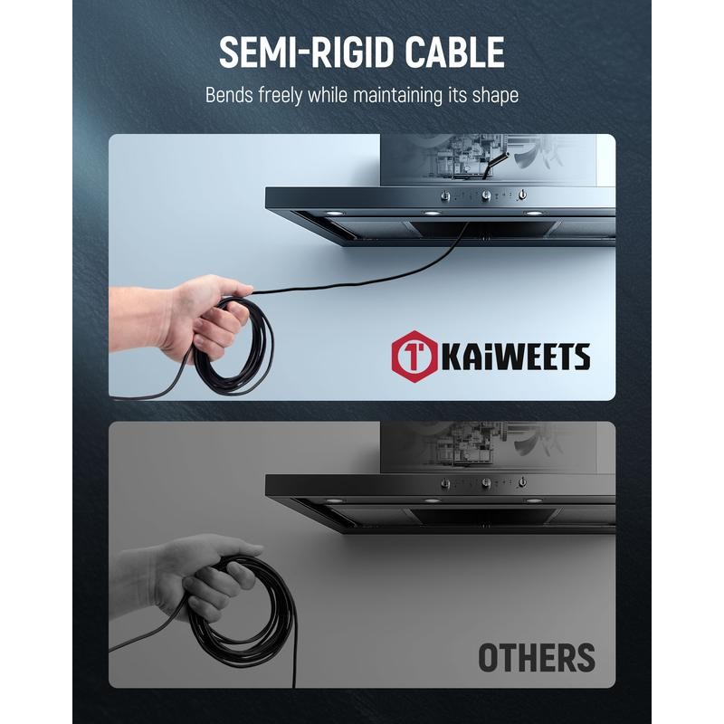 KAIWEETS 8-LED HD Borescope Camera - IP67 Waterproof Endoscope for