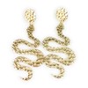 Gold snake earrings asp cleopatra toga serpent post stud dangle