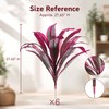 Artificial Dragon Blood Plant Set, 6 Pack Outdoor Cordyline Fack