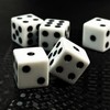 HAOMEJA 6 Pcs 16mm White Dice Set - Standard Opaque