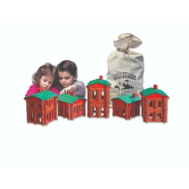 Roy Toy 450 Pieces Log Building Set Roy Toy Real Wooden Pieces Made In The USA