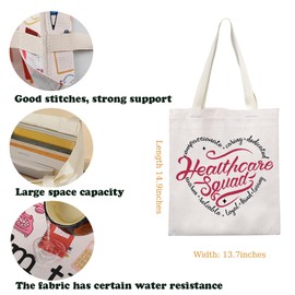 Healthcare Squad Appreciation Tote Bag Healthcare Worker Canvas Bag Healthcare Team Surgical Team Gift Nurse Doctor Life Gift (CA-HealthcareSquadTote)