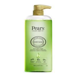 PEARS Pears Body Wash, Lemon Flower – Pure & Gentle 100% Soap-Free Glycerin Cleanser for Glowing Skin, 500ml