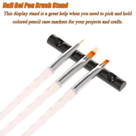 AKOAK 3 Pcs Nail Art Penholder Acrylic Makeup and Nail Brush Organizer Art and Craft Painting/Carving Brush Display Stand Can Hold 5 Individual Brushes