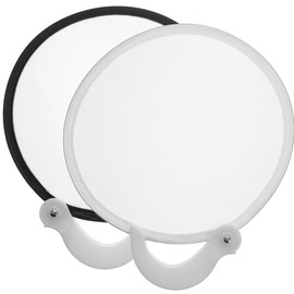 IMIKEYA 2pcs DIY White Foldable Fan Japanese Foldable Fans Handheld Round Folding Fans for Women Man Festival Wedding Party Favors Daily Use Summer Portable Hand Fan