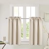 Aquazolax Tier Curtains for Small Windows, Black Out Rod Pocket