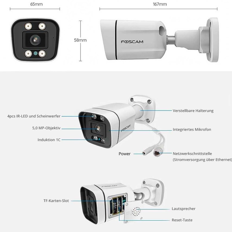 Surveillance Camera Foscam V8EP (Black) N/A N/A 3840 x 2160