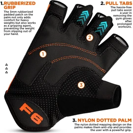 RDX Fitness Gloves, Training Gloves, Workout Gloves - Gloves for Wrist Protection, Weight Lifting, Crossfit, Strength Training, Sports, Bodybuilding, Gym Gloves, m