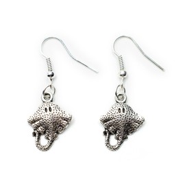 Miniblings Skuba Skuba Summer Sea Ocean Fish Silver Handmade Fashion Jewellery Earrings Silver-Plated, Metal