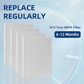 APPLIANCEMATES 116130 Filter H Replacement for Winix 5500-2 Air Purifier, Ture HEPA Filter,4 Packs
