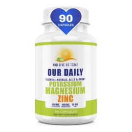 Magnesium Potassium Zinc Cápsulas 90 Vegano Suplemento
