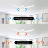 LEDLUX 52" Ceiling Fan with Light and Remote, Flush Mount