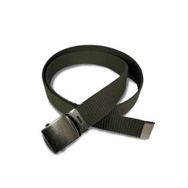 Sealand GI Belt (Gacha Belt) Length: 39.4 inches (100 cm), 47.2 inches (120 cm), 55.1 inches (140 cm), Width: 1.3 inches (32 mm), Uses cotton belt woven in Kurashiki, Buckle Color: Antique Silver