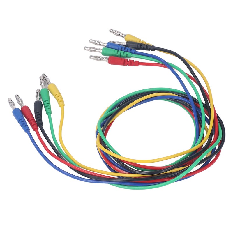 Magnetic Test Leads Kit Soft Flexible 5 Colour 4mm Banana