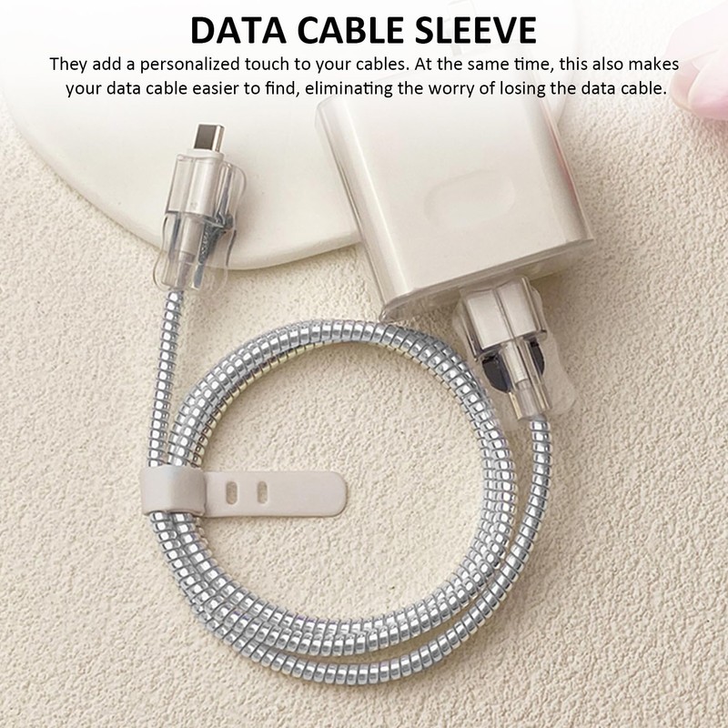 2 Pieces 2.8 Meters Long Data Cable Protective Sleeves, Data