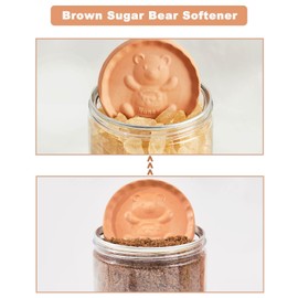 vensovo Terracotta Brown Sugar Keeper - Brown Sugar Bear with Multiple Uses for Food Storage Containers, Reusable and Keeps Sugars Soft, 2 Pack