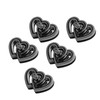 Purse Twist Lock Alloy Double Love Heart Decorative Shinny Handbag