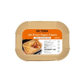 GRIFEMA Baking Paper for Hot Air Fryer Ninja Dual, Pack of 100 Airfryer Baking Paper 20.5 x 14 cm, BPA-Free, Waterproof, Oil-Proof, Airfryer Paper for Ninja AF300EU AF400EU Other Dual Zone Air Fryer