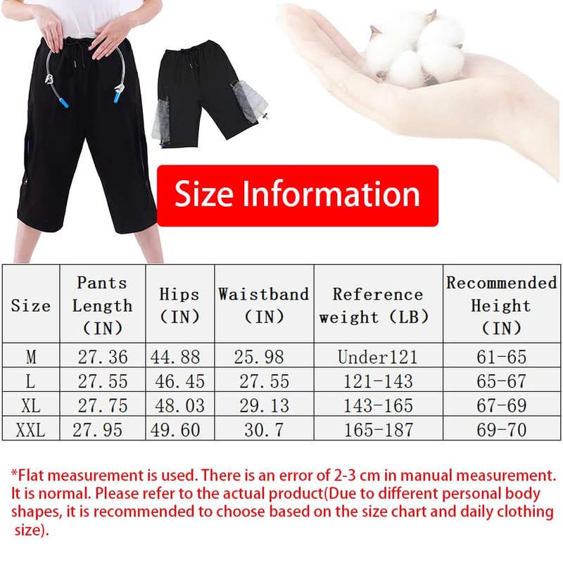 AUSTYLCO Urine Bag Holder Pants with Zippered Pockets,Incontinence Catheter Pants,Urine