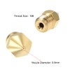 sourcing map 0.8mm 3D Printer Nozzle Head M6 Thread Replacement,