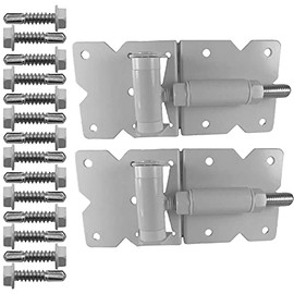 Vinyl Gate Hinges White (for Vinyl, PVC etc Fencing) Vinyl Fence Gate Hinges w/Mounting Hardware -Vinyl Gate Hinges Have a 90 Degree Bracket Resulting in a Positive Hinge to Gate Connection