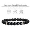 Chakra Natural Lava Stone Healing Diffuser Bracelet (Black)