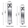 BESTOPE Set of 2 Nail Clippers - Stainless Steel High