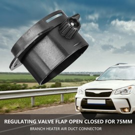 75mm Ducting Pipe Air Heater Valve, ZDHQLHJ Heater Outlet Connector with Closeable Open Regulating Valve, Exhaust Car Heater Air Vent Ducting Connector for Webasto Eberspacher Diesel Parking Heater