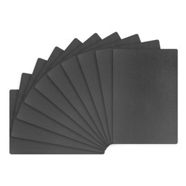 M METERXITY 10-Pack Metal Business Card Blanks, 66x45x0.8mm Aluminum Plate Laser Engraving Printing Metal Plate for DIY/Decorative/Home/Nameplate/Custom Blanks Card [Matte Black]