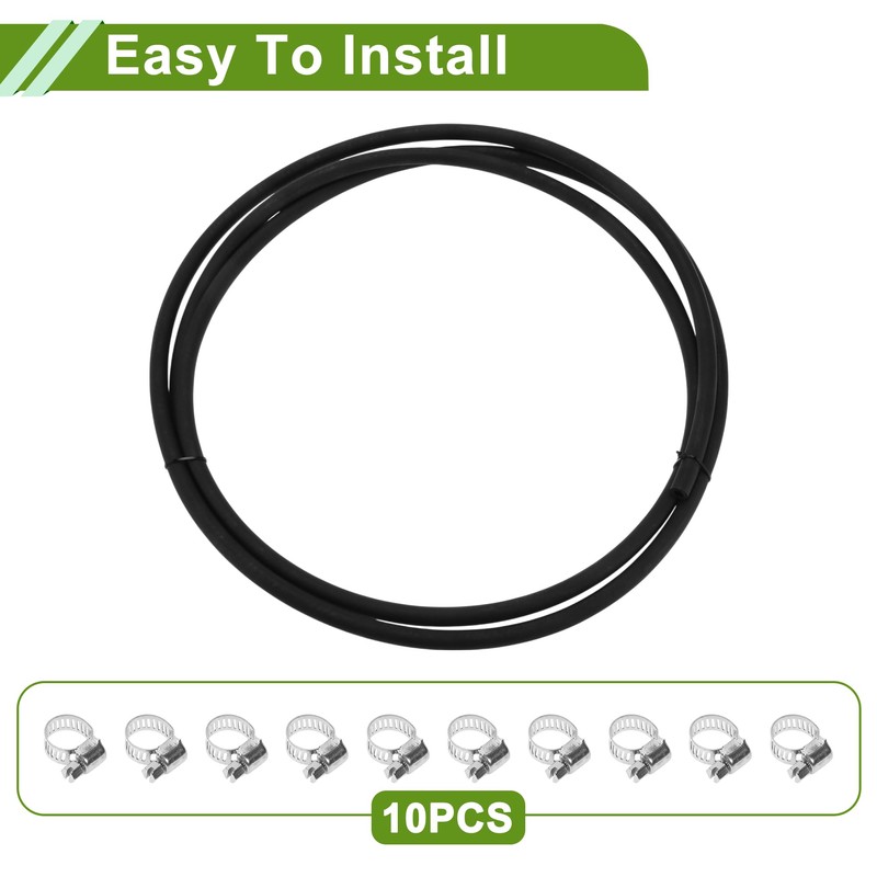 HOPESPANNER 1/4" Fuel Line Kit 10ft Vacuum Hose Automotive Fuel