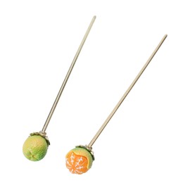 Baluue Unique Orange Hairpin Metal Headdress Girl Hairpin Women's Hair Accessory Match Hair Stick Bridal