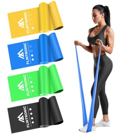 Flintronic Fitnessbänder, 1,5M Lang Widerstandsbänder in 3 Stärke, Gymnastikband Resistance Bands für Crossfit, Muskelaufbau, Pilates, Yoga, Krafttraining